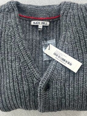 Alex Mill Jensen Cardigan, Heather Gray, sz. XS